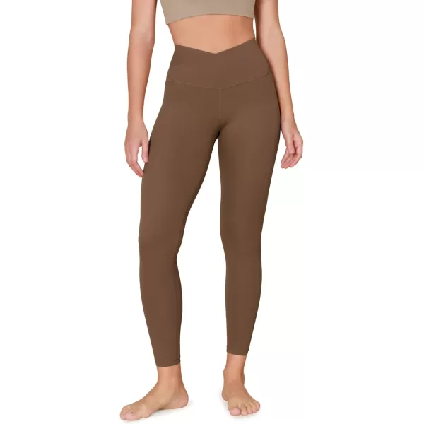 ODODOS ODCLOUD Crossover 78 Leggings with Back Pocket for Women 23quot  25quot  28quot V High Wasit Lounge Yoga PantsBrunette