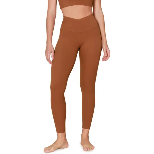 ODODOS ODCLOUD Crossover 78 Leggings with Back Pocket for Women 23quot  25quot  28quot V High Wasit Lounge Yoga PantsCaramel