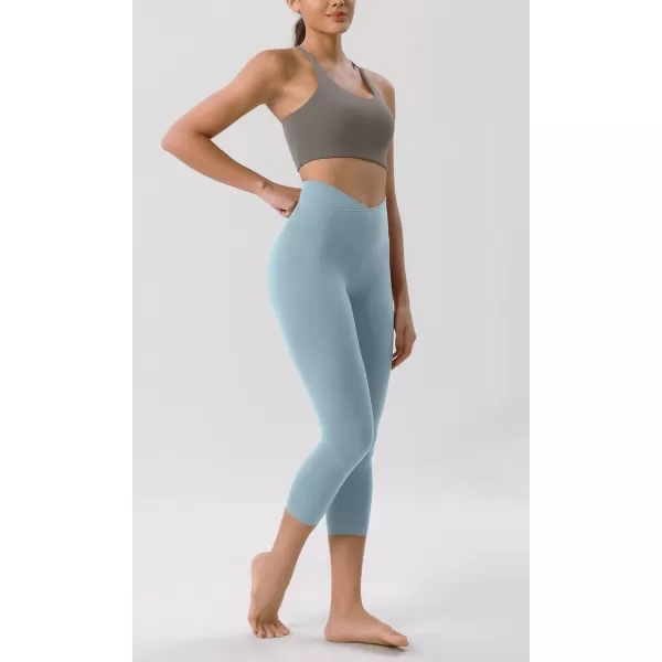 ODODOS ODCLOUD Crossover 78 Leggings with Back Pocket for Women 23quot  25quot  28quot V High Wasit Lounge Yoga PantsChambray