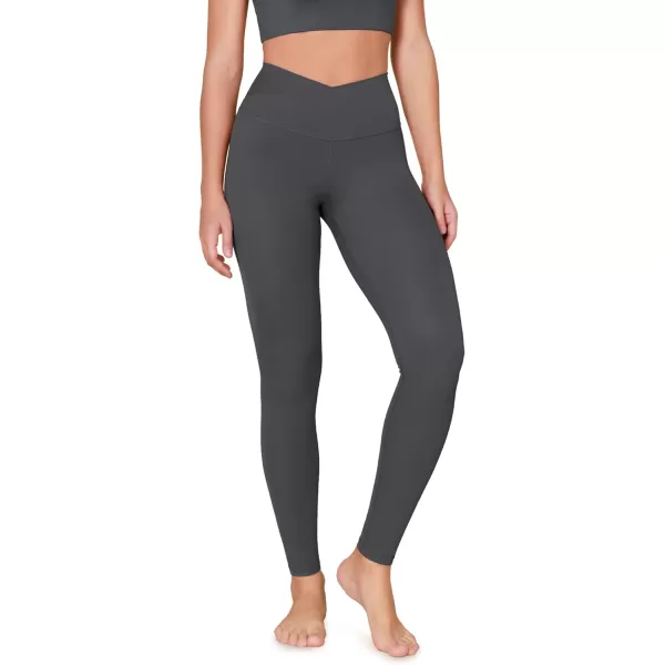ODODOS ODCLOUD Crossover 78 Leggings with Back Pocket for Women 23quot  25quot  28quot V High Wasit Lounge Yoga PantsCharcoal