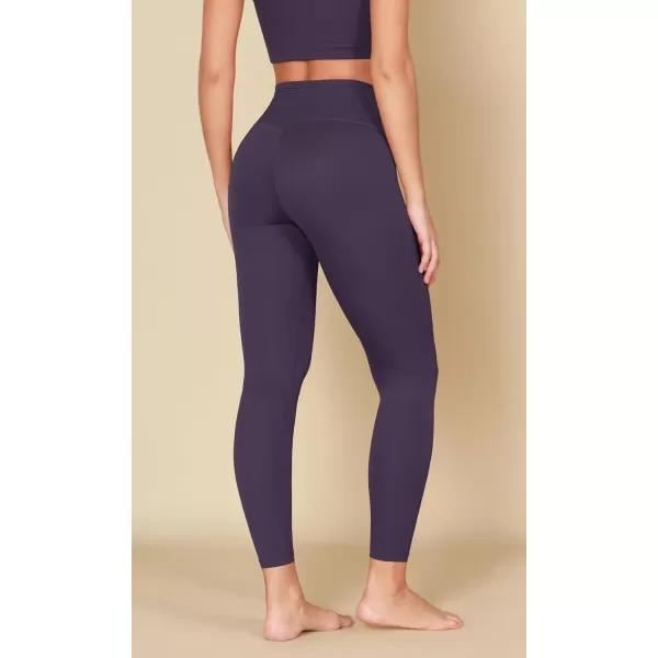ODODOS ODCLOUD Crossover 78 Leggings with Back Pocket for Women 23quot  25quot  28quot V High Wasit Lounge Yoga PantsDark Purple