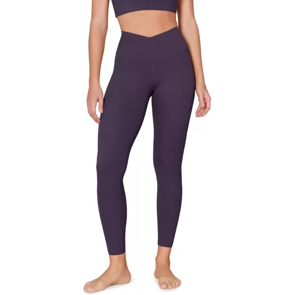 ODODOS ODCLOUD Crossover 78 Leggings with Back Pocket for Women 23quot  25quot  28quot V High Wasit Lounge Yoga PantsDark Purple