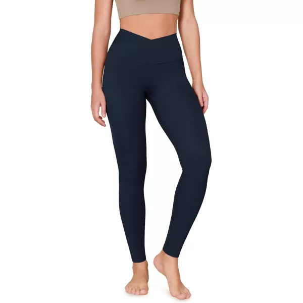 ODODOS ODCLOUD Crossover 78 Leggings with Back Pocket for Women 23quot  25quot  28quot V High Wasit Lounge Yoga PantsDeep Navy