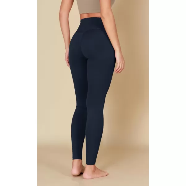 ODODOS ODCLOUD Crossover 78 Leggings with Back Pocket for Women 23quot  25quot  28quot V High Wasit Lounge Yoga PantsDeep Navy