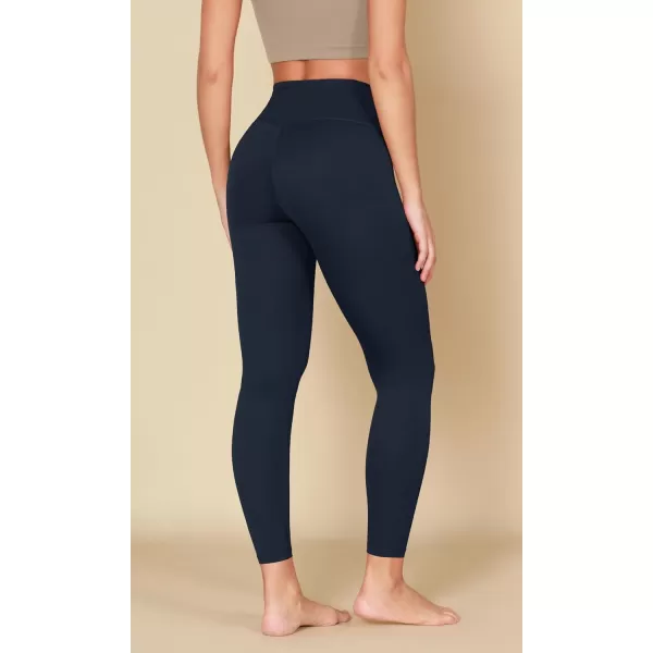 ODODOS ODCLOUD Crossover 78 Leggings with Back Pocket for Women 23quot  25quot  28quot V High Wasit Lounge Yoga PantsDeep Navy