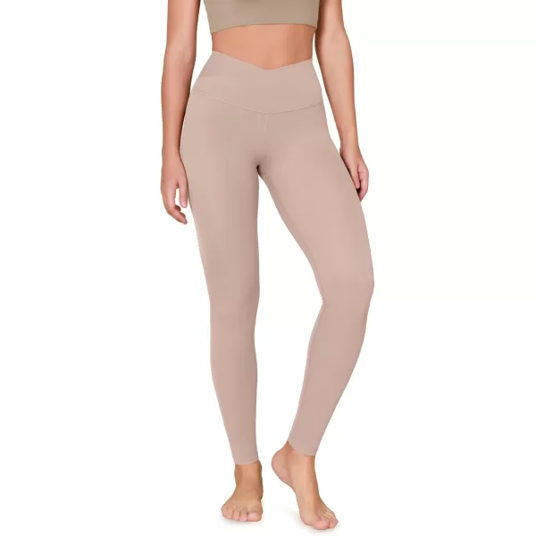 ODODOS ODCLOUD Crossover 78 Leggings with Back Pocket for Women 23quot  25quot  28quot V High Wasit Lounge Yoga PantsDusty Pink