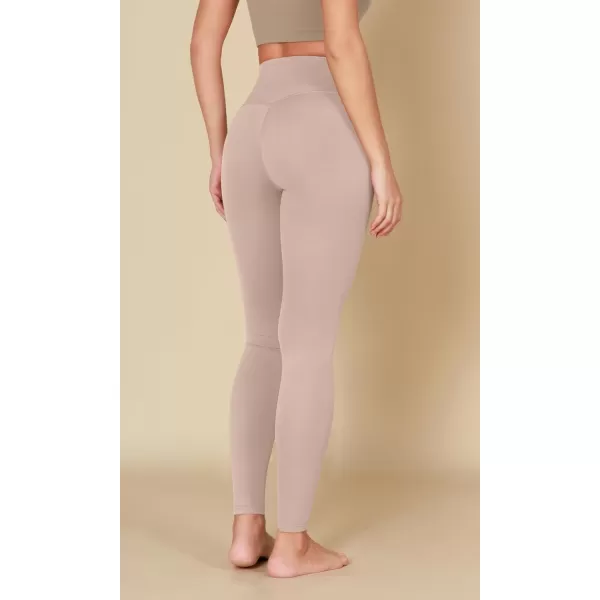ODODOS ODCLOUD Crossover 78 Leggings with Back Pocket for Women 23quot  25quot  28quot V High Wasit Lounge Yoga PantsDusty Pink