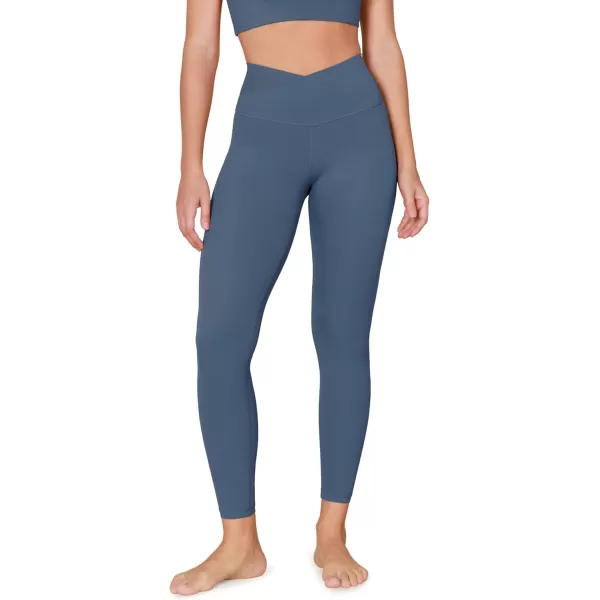 ODODOS ODCLOUD Crossover 78 Leggings with Back Pocket for Women 23quot  25quot  28quot V High Wasit Lounge Yoga PantsInk Blue