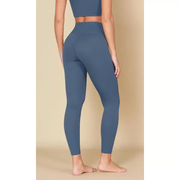 ODODOS ODCLOUD Crossover 78 Leggings with Back Pocket for Women 23quot  25quot  28quot V High Wasit Lounge Yoga PantsInk Blue