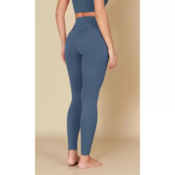 ODODOS ODCLOUD Crossover 78 Leggings with Back Pocket for Women 23quot  25quot  28quot V High Wasit Lounge Yoga PantsInk Blue