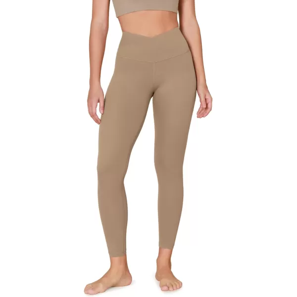 ODODOS ODCLOUD Crossover 78 Leggings with Back Pocket for Women 23quot  25quot  28quot V High Wasit Lounge Yoga PantsLight Brown