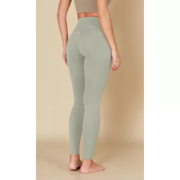 ODODOS ODCLOUD Crossover 78 Leggings with Back Pocket for Women 23quot  25quot  28quot V High Wasit Lounge Yoga PantsLime Stone