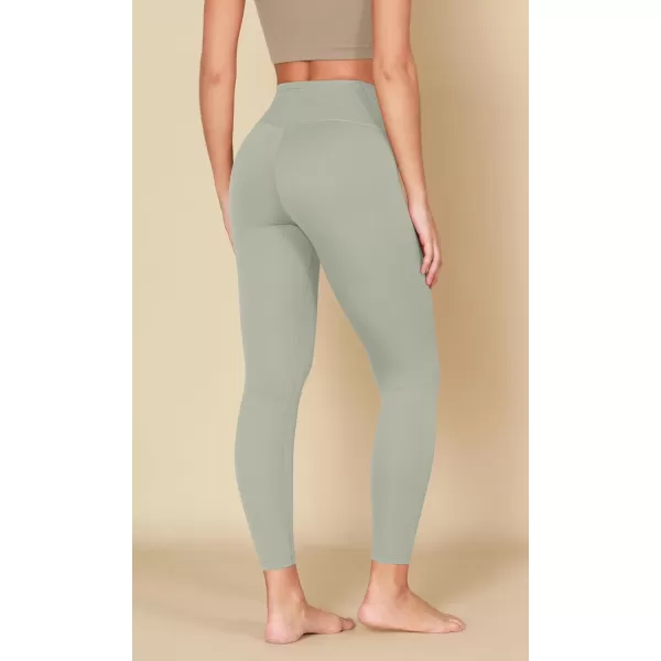 ODODOS ODCLOUD Crossover 78 Leggings with Back Pocket for Women 23quot  25quot  28quot V High Wasit Lounge Yoga PantsLime Stone