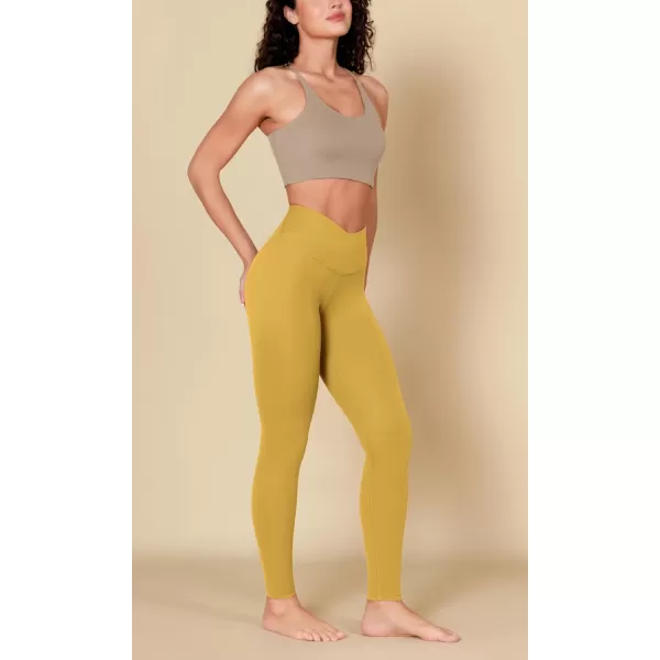 ODODOS ODCLOUD Crossover 78 Leggings with Back Pocket for Women 23quot  25quot  28quot V High Wasit Lounge Yoga PantsMango Mint