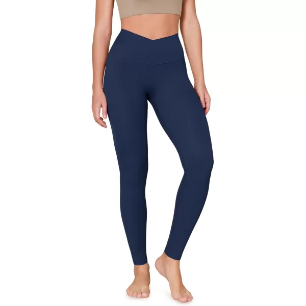 ODODOS ODCLOUD Crossover 78 Leggings with Back Pocket for Women 23quot  25quot  28quot V High Wasit Lounge Yoga PantsNavy