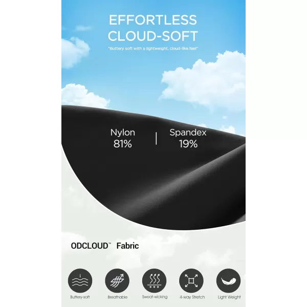 ODODOS ODCLOUD Crossover 78 Leggings with Back Pocket for Women 23quot  25quot  28quot V High Wasit Lounge Yoga PantsOnyx Black Grey