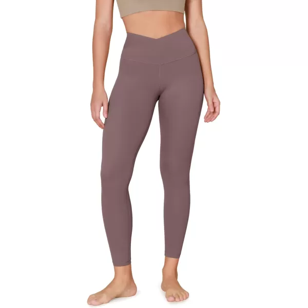 ODODOS ODCLOUD Crossover 78 Leggings with Back Pocket for Women 23quot  25quot  28quot V High Wasit Lounge Yoga PantsPurple Taupe