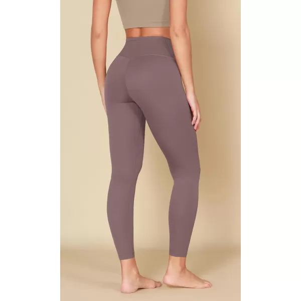 ODODOS ODCLOUD Crossover 78 Leggings with Back Pocket for Women 23quot  25quot  28quot V High Wasit Lounge Yoga PantsPurple Taupe