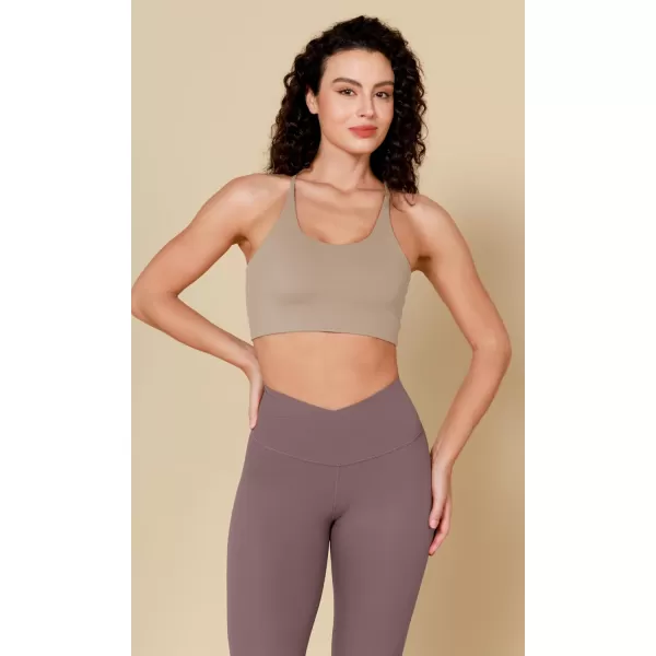 ODODOS ODCLOUD Crossover 78 Leggings with Back Pocket for Women 23quot  25quot  28quot V High Wasit Lounge Yoga PantsPurple Taupe
