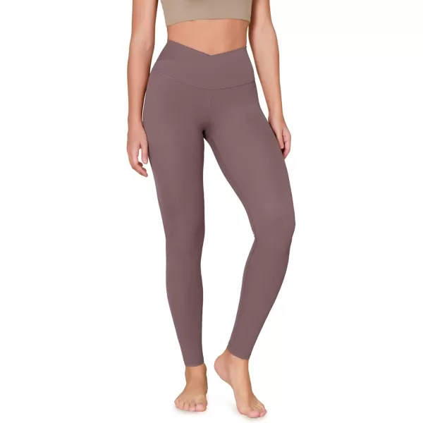 ODODOS ODCLOUD Crossover 78 Leggings with Back Pocket for Women 23quot  25quot  28quot V High Wasit Lounge Yoga PantsPurple Taupe