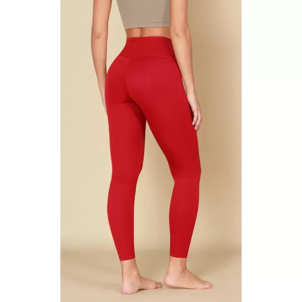 ODODOS ODCLOUD Crossover 78 Leggings with Back Pocket for Women 23quot  25quot  28quot V High Wasit Lounge Yoga PantsRed