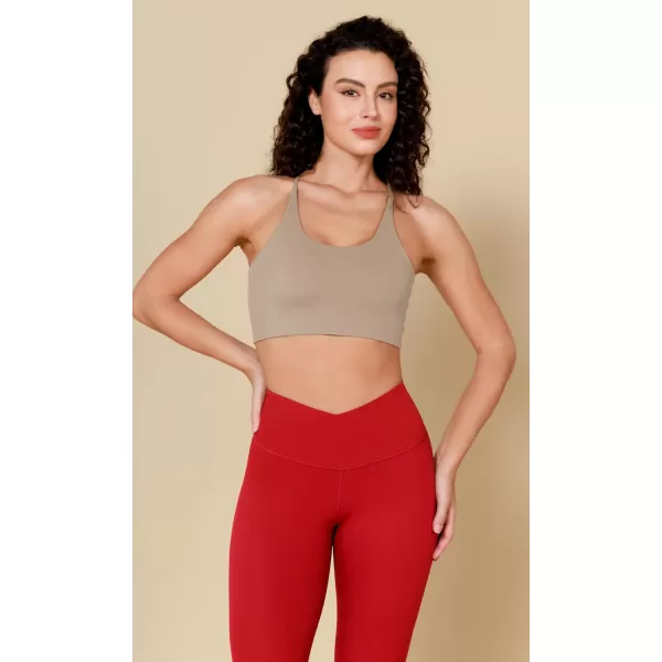 ODODOS ODCLOUD Crossover 78 Leggings with Back Pocket for Women 23quot  25quot  28quot V High Wasit Lounge Yoga PantsRed