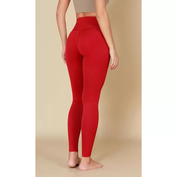 ODODOS ODCLOUD Crossover 78 Leggings with Back Pocket for Women 23quot  25quot  28quot V High Wasit Lounge Yoga PantsRed