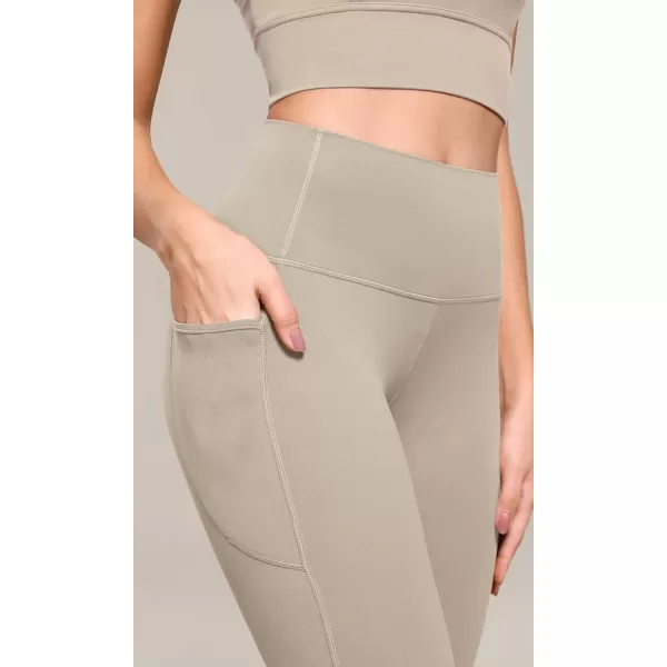 ODODOS ODCLOUD Buttery Soft Lounge Yoga Capris with Pockets for Women 14quot  19quot  21quot High Waist Capri LeggingsShaker Beige