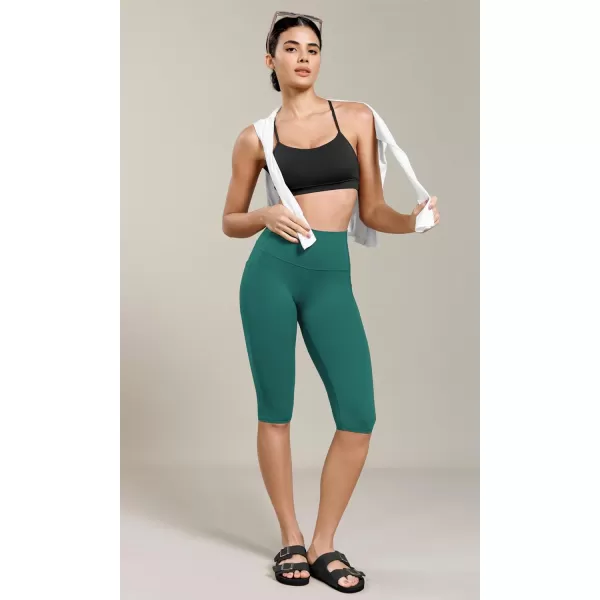 ODODOS ODCLOUD Buttery Soft Lounge Yoga Capris with Pockets for Women 14quot  19quot  21quot High Waist Capri LeggingsStorm Teal