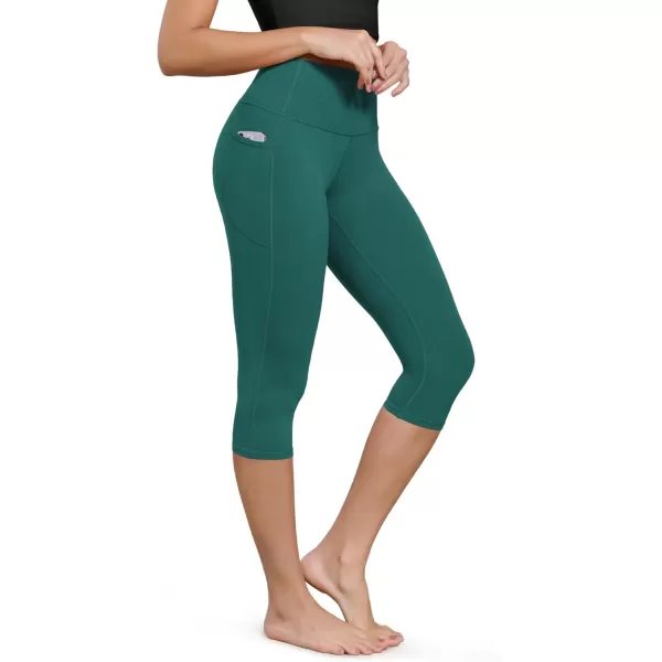 ODODOS ODCLOUD Buttery Soft Lounge Yoga Capris with Pockets for Women 14quot  19quot  21quot High Waist Capri LeggingsStorm Teal