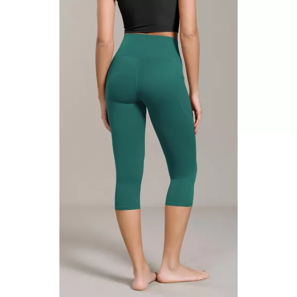 ODODOS ODCLOUD Buttery Soft Lounge Yoga Capris with Pockets for Women 14quot  19quot  21quot High Waist Capri LeggingsStorm Teal