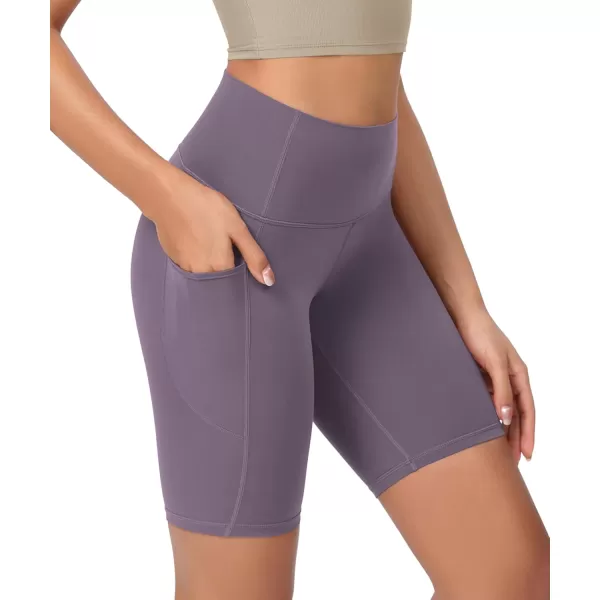 ODODOS ODCLOUD Womens High Waist Lounge Yoga Shorts with Pockets 4quot6quot8quot10quot Buttery Soft Biker ShortsAsh Violet