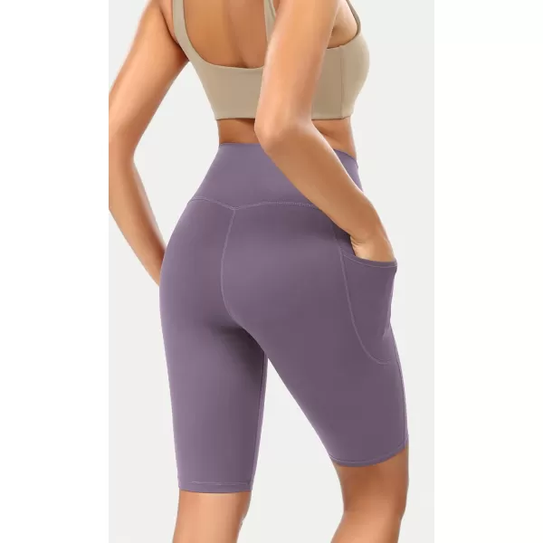 ODODOS ODCLOUD Womens High Waist Lounge Yoga Shorts with Pockets 4quot6quot8quot10quot Buttery Soft Biker ShortsAsh Violet