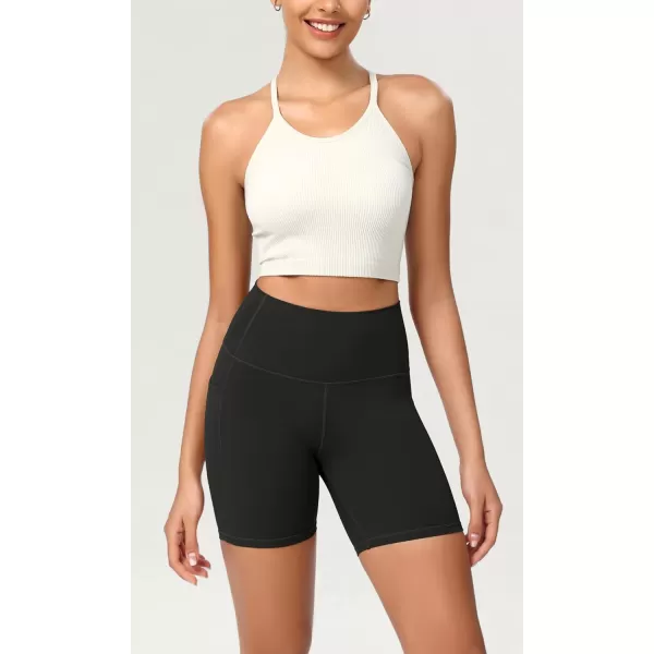 ODODOS ODCLOUD Womens High Waist Lounge Yoga Shorts with Pockets 4quot6quot8quot10quot Buttery Soft Biker ShortsBlack