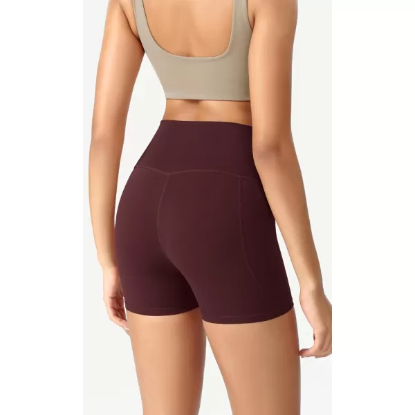 ODODOS ODCLOUD Womens High Waist Lounge Yoga Shorts with Pockets 4quot6quot8quot10quot Buttery Soft Biker ShortsBurgundy
