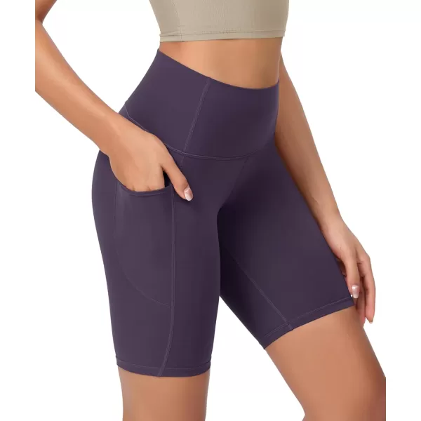 ODODOS ODCLOUD Womens High Waist Lounge Yoga Shorts with Pockets 4quot6quot8quot10quot Buttery Soft Biker ShortsDark Purple