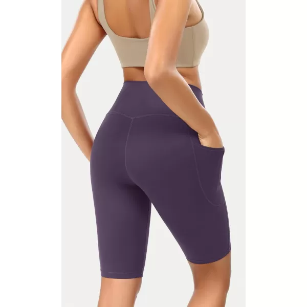 ODODOS ODCLOUD Womens High Waist Lounge Yoga Shorts with Pockets 4quot6quot8quot10quot Buttery Soft Biker ShortsDark Purple