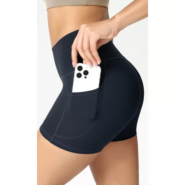 ODODOS ODCLOUD Womens High Waist Lounge Yoga Shorts with Pockets 4quot6quot8quot10quot Buttery Soft Biker ShortsDeep Navy