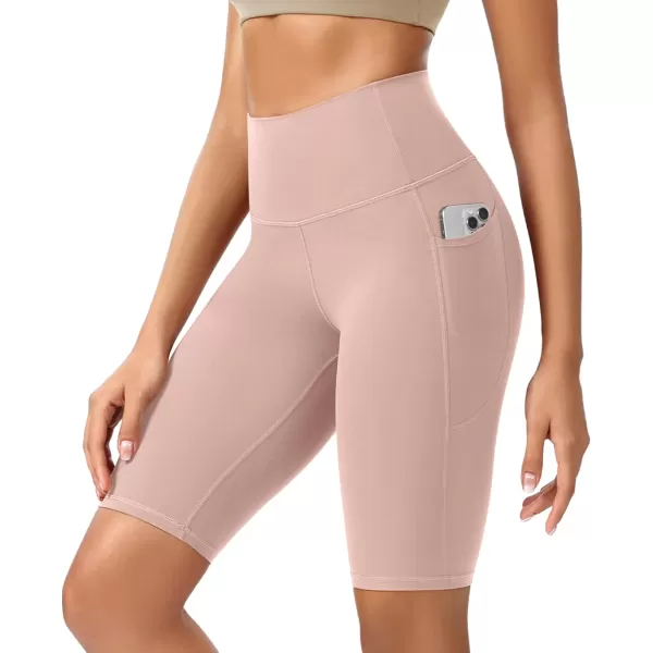 ODODOS ODCLOUD Womens High Waist Lounge Yoga Shorts with Pockets 4quot6quot8quot10quot Buttery Soft Biker ShortsDusty Pink