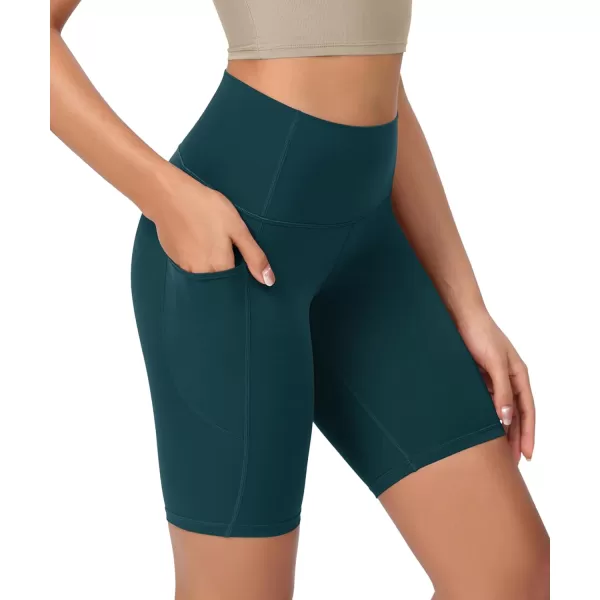 ODODOS ODCLOUD Womens High Waist Lounge Yoga Shorts with Pockets 4quot6quot8quot10quot Buttery Soft Biker ShortsForest Teal