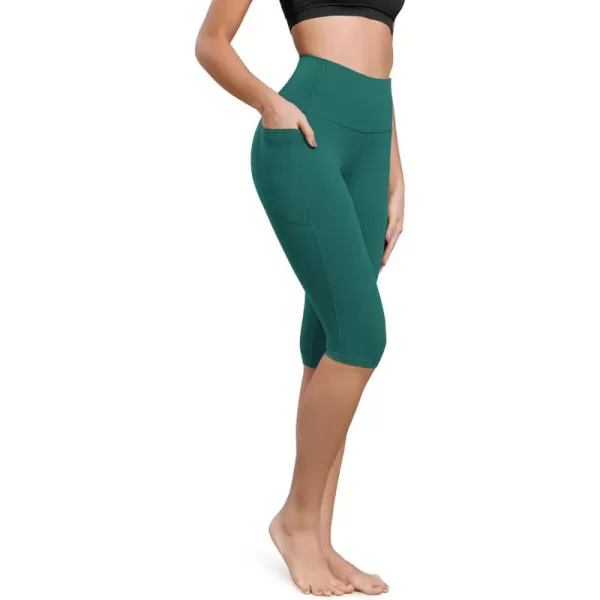 ODODOS ODCLOUD Buttery Soft Lounge Yoga Capris with Pockets for Women 14quot  19quot  21quot High Waist Capri LeggingsStorm Teal