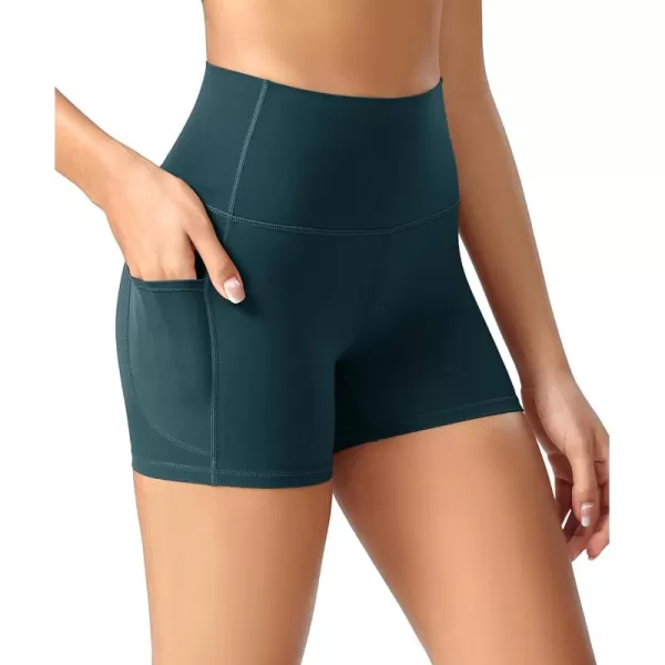 ODODOS ODCLOUD Womens High Waist Lounge Yoga Shorts with Pockets 4quot6quot8quot10quot Buttery Soft Biker ShortsForest Teal