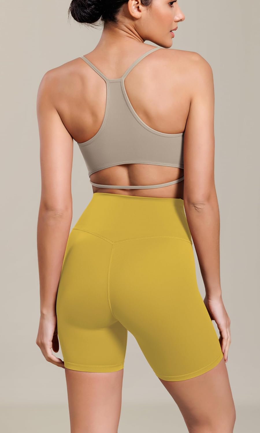 ODODOS Cloud Feeling Cross Waist Yoga Shorts for Women 6quot Crossover High Waist Lounge Biker ShortsMango Mint