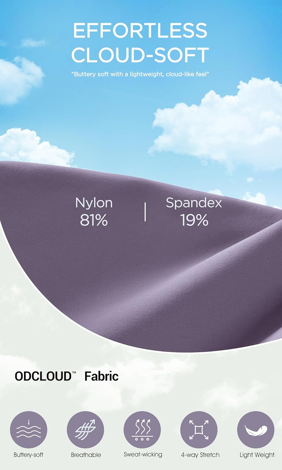 ODODOS Cloud Feeling Crossover High Waist Flared Pants for Women Bootcut Yoga Pants with Back Pocket3032quot InseamAsh Violet