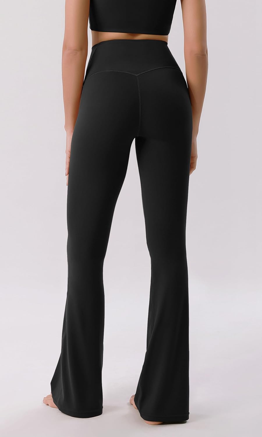 ODODOS Cloud Feeling Crossover High Waist Flared Pants for Women Bootcut Yoga Pants with Back Pocket3032quot InseamBlack