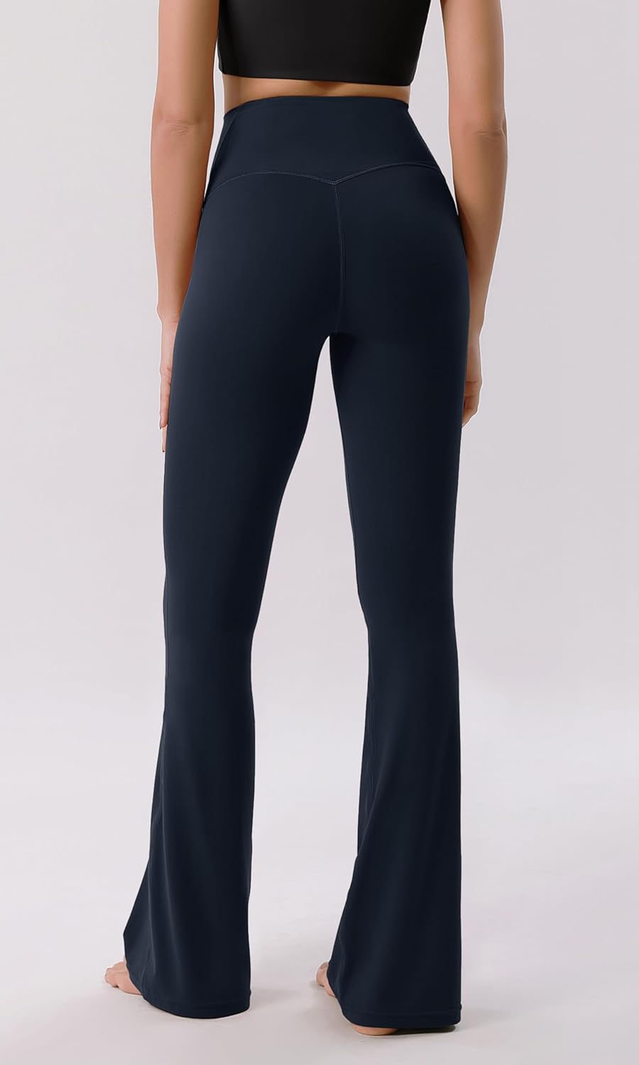 ODODOS Cloud Feeling Crossover High Waist Flared Pants for Women Bootcut Yoga Pants with Back Pocket3032quot InseamDeep Navy