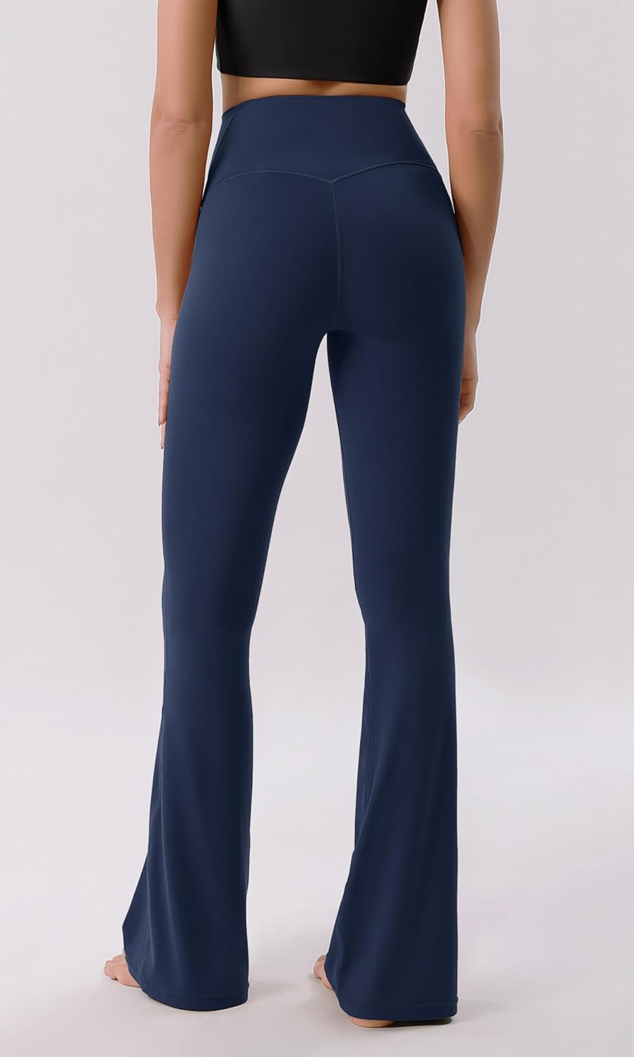ODODOS Cloud Feeling Crossover High Waist Flared Pants for Women Bootcut Yoga Pants with Back Pocket3032quot InseamNavy