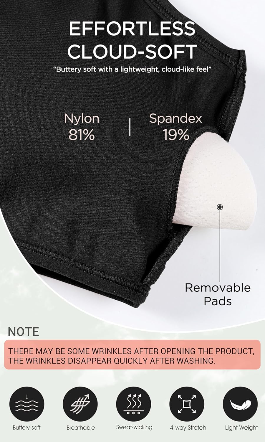 ODODOS Cloud Feeling Halter Sports Bra for Women Padding Cut Out Racerback Yoga Tank TopBlack