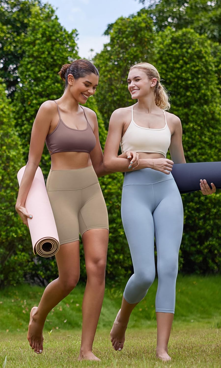 ODODOS Cloud Feeling Halter Sports Bra for Women Padding Cut Out Racerback Yoga Tank TopPurple Taupe