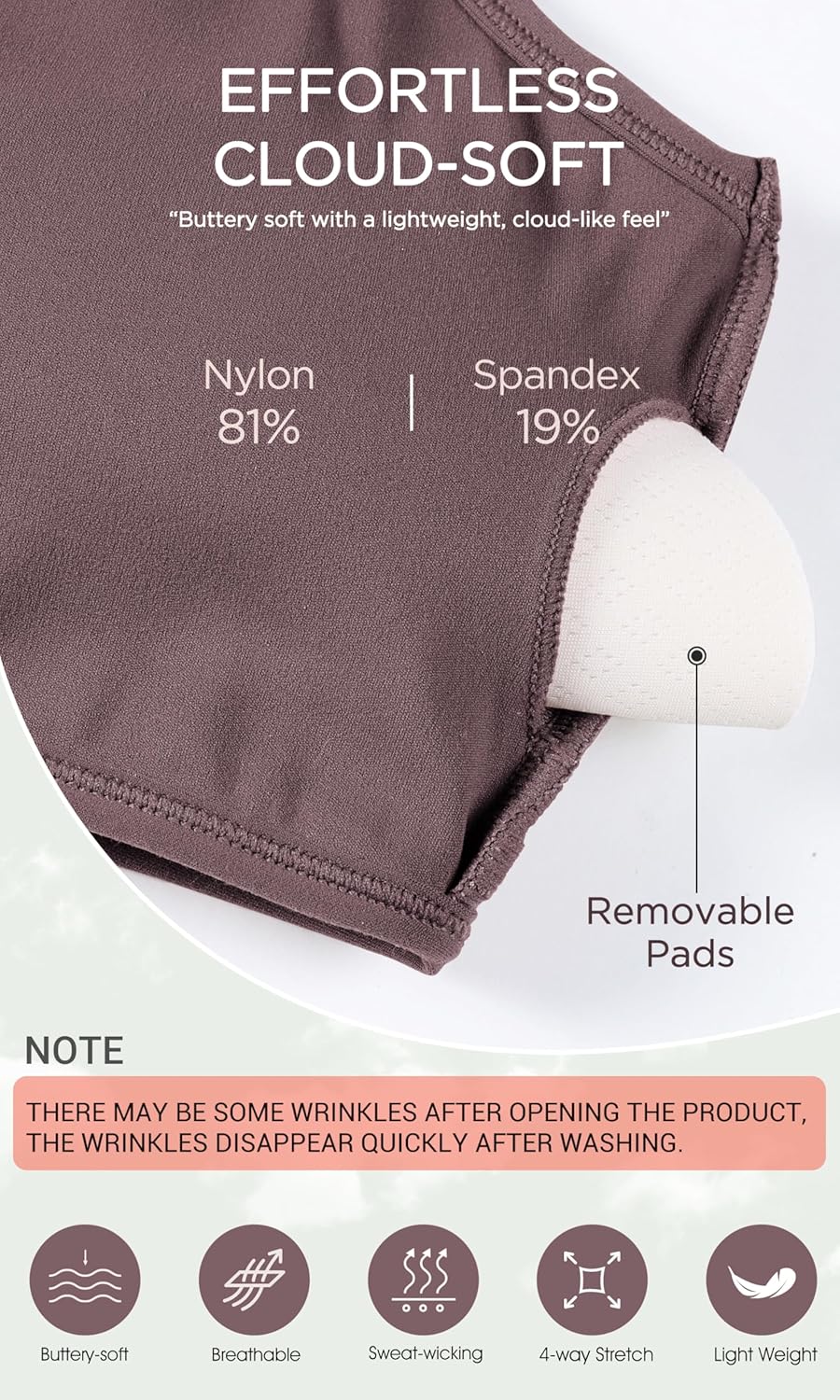 ODODOS Cloud Feeling Halter Sports Bra for Women Padding Cut Out Racerback Yoga Tank TopPurple Taupe